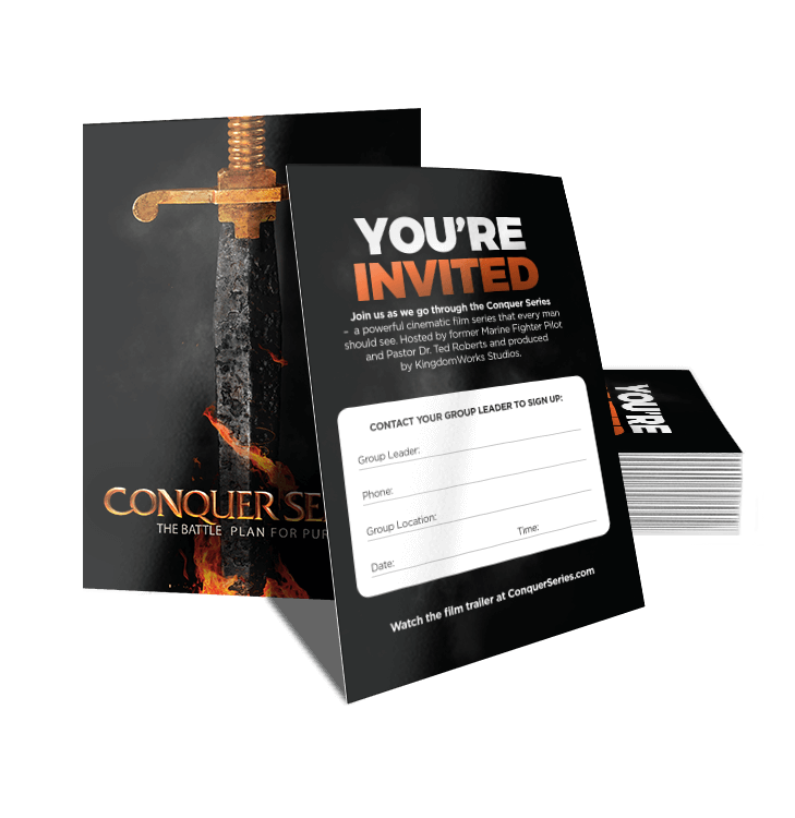 Use the Conquer Series Invites for your sexual addiction recovery groups