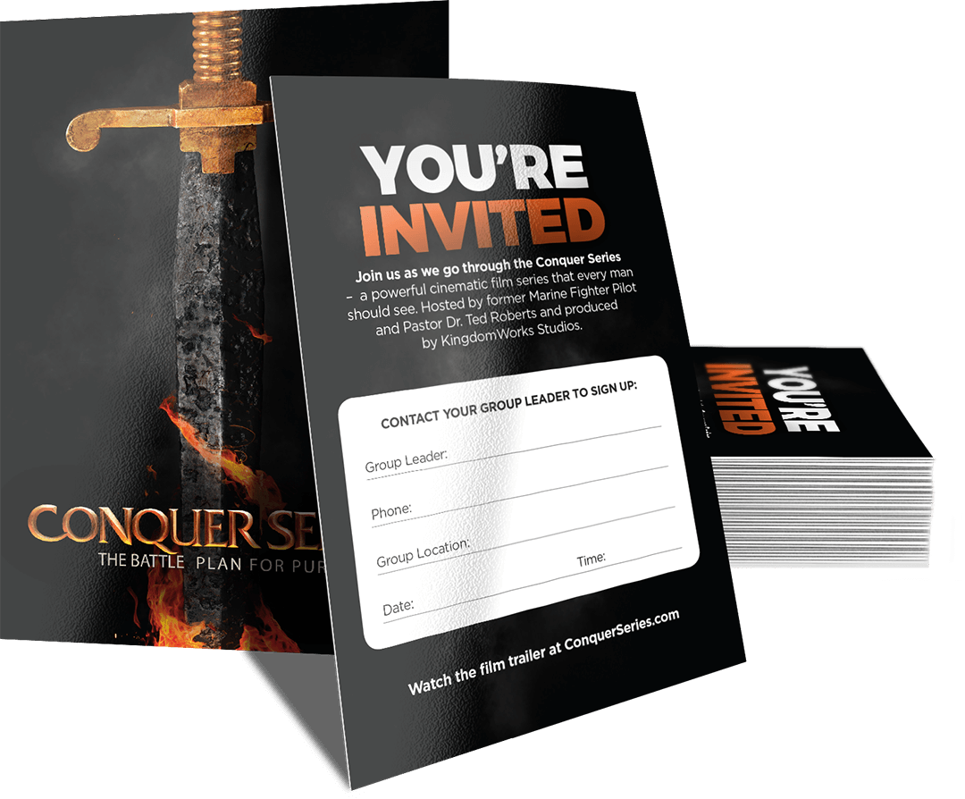 Invite men to come to your Conquer Series group